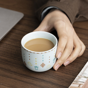 Taza de Café de Porcelana Retro YUBIN, la Más Vendida del Sudeste Asiático, de Alta <span class=keywords><strong>Calidad</strong></span> para Uso en el Hogar y al Aire Libre, Apta para Lavavajillas y <span class=keywords><strong>Microondas</strong></span> - Product Image 4