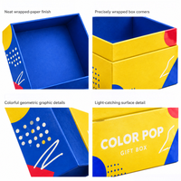 Boîte cadeau en carton personnalisée de luxe avec impression couleur, logo doré, emballage cosmétique et parfum, boîte cadeau en deux parties
