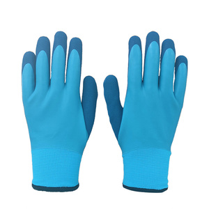Gants de travail imperméables en <span class=keywords><strong>latex</strong></span> double couche, résistants au froid hivernal, gants de sécurité pour la conduite, la construction et les opérations d'entrepôt - Product Image 1