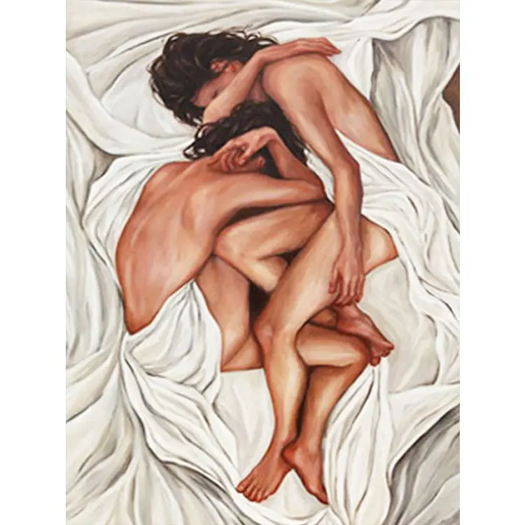 HUACAN Nude Couple Diamond Painting Picture Wholesale Embroidery Mosaic Dropshipping abstract portrait Modern Design bedroom