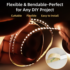 Bande lumineuse <span class=keywords><strong>LED</strong></span> flexible SMD 2835 120 <span class=keywords><strong>LED</strong></span>/M 2V 5mm 8mm largeur blanc chaud blanc naturel pour la décoration de la maison certifié CE RoHS - Product Image 2