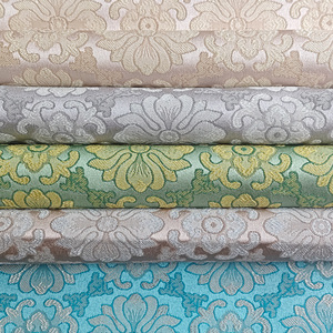 Luxe Jacquard Damassé Rideau Tissu Polyester Textile De Maison Tissu Foshan Brun Rideau Textile Rouleau En Vrac Stock <span class=keywords><strong>Lot</strong></span> - Product Image 2