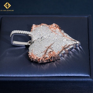 Colgante de Moissanita en Forma de Corazón, Chapado en Oro Rosa de 18K, con Microincrustaciones, Amuleto de Lujo, Regalo Unisex para Fiestas y Uso Diario - Product Image 3