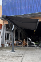 Auvent rétractable flexible autoportant à cassette complète pour balcon et terrasse, option motorisée/manuelle, anti-UV, directement de l'usine