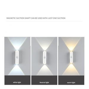 Nuovo sensore intelligente corpo umano luce RGB magnetico ricaricabile casa <span class=keywords><strong>lampada</strong></span> da parete <span class=keywords><strong>occhio</strong></span> di gatto - Product Image 3