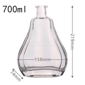 Vente en gros Bouteille en verre de forme plate de <span class=keywords><strong>70</strong></span> <span class=keywords><strong>cl</strong></span> 700ml pour spiritueux vodka rhum <span class=keywords><strong>gin</strong></span> avec liège bartop - Product Image 4