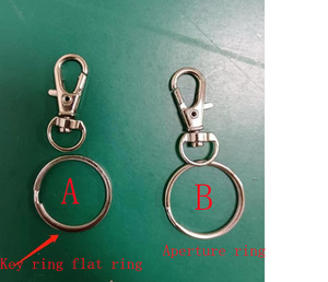 7 couleurs 25mm ouverture ou porte-clés plat avec 35mm chien boucle crochet porte-clés porte-clés plat pince à ressort fermoirs pivotants homard - Product Image 3