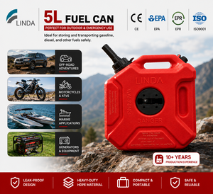Nuevo Tanque de Combustible LINDA CE <span class=keywords><strong>CARB</strong></span> EPA de 5L HDPE Ligero para Motocicleta, ATV, UTV, <span class=keywords><strong>Repuestos</strong></span> - Product Image 5