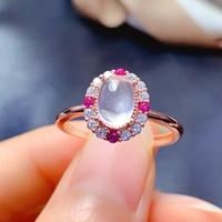 Bague de fiançailles et de mariage de luxe pour femme en argent sterling 925 plaqué or rose, avec quartz rose naturel en forme d'abeille, certifiée CMA