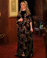 Ensembles Abaya Deux Pièces de Luxe pour Femme, Robe Musulmane Boubou Dubaï, Caftan Marocain, Robe Pailletée Africaine pour Mariage et Fêtes