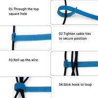 Vente en gros de attaches pour câbles en tissu à boucles et crochets double face, 4 pouces, 6 pouces, 8 pouces, gestion des câbles, attaches à boucles et crochets