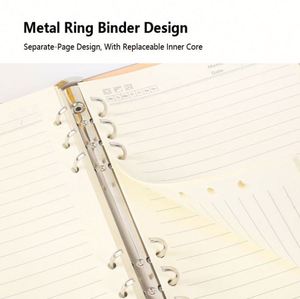 Manufacturer <b>A5</b> PU Leather <b>Ring</b> <b>Binder</b> Printed Notebook Custom logo Loose Planner Notebooks With Magnetic Buckle Wholesale - Product Image 3