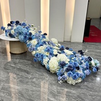 Dekorasi Pernikahan Tempat Tidur Rumah Cokelat Centerpieces Set Bunga Bertingkat Kaca Putih DIY Centerpiece Pantai Bunga untuk Meja