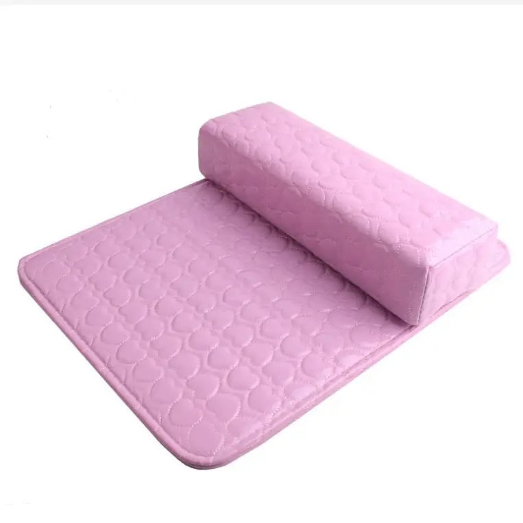 Cestino di alta qualità per Manicure a forma di cuore bracciolo cuscino cuscinetto per unghie in PU cuscino con cuscinetto per nail Salon 2 pz/set