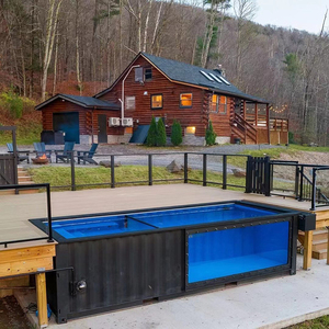 <span class=keywords><strong>Piscine</strong></span> en conteneur personnalisée de 20/40 pieds <span class=keywords><strong>avec</strong></span> fenêtre en verre Piscines en conteneur d'expédition hors sol pour l'extérieur - Product Image 1