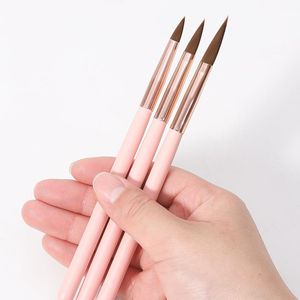Juego de 3 Pinceles para Uñas en Polvo para Aplicación de Acrílico, Pincel para Arte de Uñas para Diseño de Tallado y Detallado en 3D, Herramienta de Manicura para Extensión de Uñas - Product Image 1