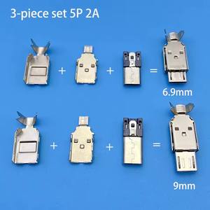 <span class=keywords><strong>Micro</strong></span> <span class=keywords><strong>USB</strong></span> 5 broches 2A type à <span class=keywords><strong>souder</strong></span> connecteurs de chargeur rapide chargeur mâle 5P <span class=keywords><strong>prise</strong></span> de charge arrière <span class=keywords><strong>USB</strong></span> 3 en 1 peut être câble OTG - Product Image 1
