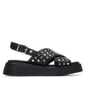 Sandales compensées noires Xti pour femme, talon de 4 cm, taille 41, style plateforme - Product Image 1