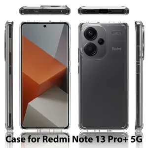Hybrid PC Back Cover Case For For Redmi Note 13 Pro+ 5G Airbag Protective Anti-Scratch Phone Case Cover