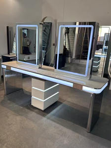 Offre Spéciale Prix Bas Rétro De Luxe Simple Face Salon Station Espejo De Peluqueria Con Luz Miroir Salon De <span class=keywords><strong>Coiffure</strong></span> - Product Image 4
