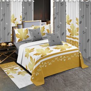 Nouveauté, vente en gros, ensemble <span class=keywords><strong>de</strong></span> literie à fleurs imprimées à prix avantageux, 13 pièces, avec <span class=keywords><strong>rideaux</strong></span> assortis - Product Image 5