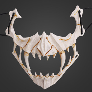 Long Teeth Demon Skeleton Half Face <strong>Mask</strong> Wolf Dragon <strong>Tiger</strong> Cosplay Halloween Costume Props Party <strong>Mask</strong> - Product Image 6
