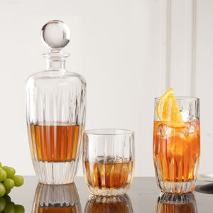 Vaso de Whisky de Cristal de Lujo con Rayas Verticales, Sin Plomo, Base Pesada, Estilo Clásico para 290 ml de Bourbon, Scotch o Cócteles - Product Image 6