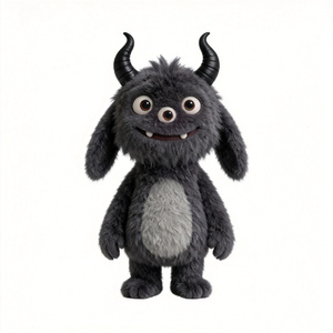 Venta Directa de Fábrica, Lindo Peluche de Diablo de Tres Ojos, Peluche de Monstruo con Cuernos Personalizado para Regalos, Peluche Personalizado - Product Image 2