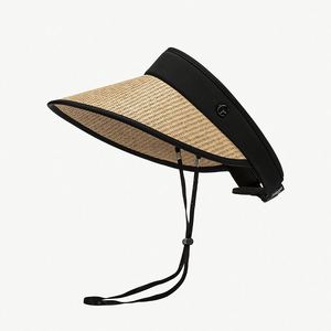 Sombrero de Sol Plegable de Paja Natural para Ciclismo al Aire Libre, Venta al por Mayor de Fábrica, Sombrero de Sol de Verano con Parte Superior Hueca para Mujer - Product Image 4