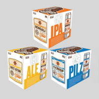 Logo personnalisé imprimé 8 Pack 12 Pack Bière Boîte de papier Emballage 355ml 473ml Canettes Jus Boissons Vin Spiritueux Boîte en carton