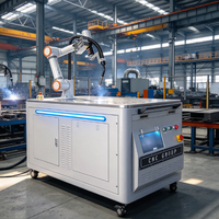 Cobot industriel 6 axes avec poste de travail mobile, bras robotique sécurisé pour le soudage MIG et la manutention des matériaux