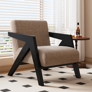 Venta al por mayor de mediados de siglo muebles de sala de estar silla hogar ocio relajación acento Boucle moderno salón acento silla con otomana - Product Image 2