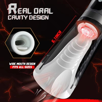 3-in-1 Automatischer Deep-Throat-Masturbator mit Saug- und Vibrationsfunktion, Elektrischer Zungenleck-Maschine für Männer