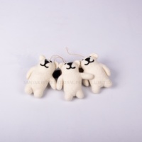 Boneka Beruang Kutub Felt Terlaris 2024 8 cm Wol Merino Mainan Edukatif Dekorasi Gantung Boneka Anak Warna Dapat Disesuaikan-SAMYAK Semua