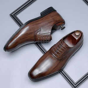 2026 Autumn Retro Style Handmade Men's Lace-up <b>Shoes</b> Office Career Pointed Toe Precisely Crafted Comfortable Breathable - Product Image 1