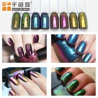 Poudre de couleurs mixtes, Pigment chromé, Duochrome, pour cage à ongles, marqueur, film de fenêtre, pochette en cuir, bijoux