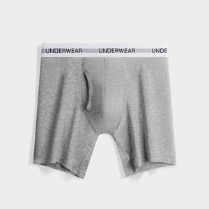 Bóxer corto de diseñador para hombre, Etiqueta Privada, pierna larga, ángulo plano, comodidad, ropa interior transpirable para hombre, ropa interior con logotipo grande para hombre - Product Image 2