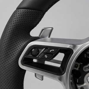 Volante de cuero Nappa y perforado sin <span class=keywords><strong>SC</strong></span> ni levas para <span class=keywords><strong>Porsche</strong></span> Panamera 971 Cayenne 9YA - Product Image 4