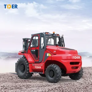 China 2.5 3 3.5 4 5 6 7 Ton Forklift Off Road 4WD 4x4 All Rough Terrain Forklift Diesel Forklift Truck Price for Sale