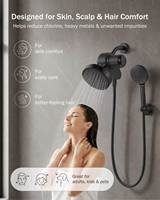 Ensemble de filtres de douche avec douchette et pommeau de douche pluie pour le traitement de l'eau dure pour salle de bain domestique