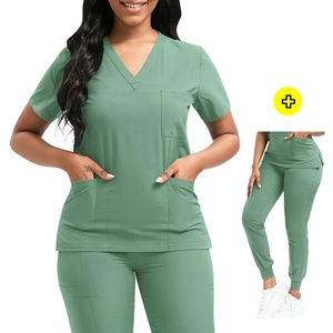 <span class=keywords><strong>2025</strong></span> Bán Buôn Thoáng Khí Spandex Tẩy Tế Bào Chết Mềm <span class=keywords><strong>4</strong></span>-Cách Căng V Cổ Jogger Đặt Bệnh Viện Đồng Phục Cho Phụ Nữ Người Đàn Ông Điều Dưỡng Đồng Phục - Product Image 6