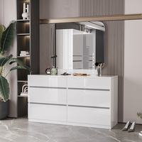 Ensemble de chambre à coucher moderne 5 pièces, ensembles de chambre à coucher en bois, lit king size avec rangement, ensemble de meubles de chambre à coucher de luxe king size