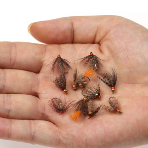 Kit de 24 pièces/boîte, tête de perle en tungstène/tête de perle en laiton/hameçon <span class=keywords><strong>jig</strong></span>, mouche à oreilles de lièvre souple pour la pêche à la truite, au bar, à la perche, leurres de pêche 14 # - Product Image 6