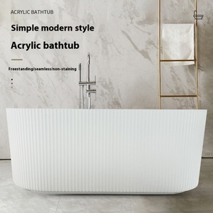 Meistverkaufte Reinweiße Klassische Universelle Freistehende Acryl-Badewanne für Badezimmer - Product Image 3