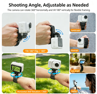 Sunnylife Insta360 GO Ultra – sangle magnétique à dégagement rapide, bracelet réglable, ensemble de sangles en velcro