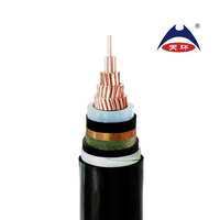 Cable de Alimentación ZR YJV62 26/35kV, Monofásico, Retardante de Llama, Aislamiento XLPE, Cubierta STA PVC, 50mm 70mm 95mm, para Estación de Energía Ferroviaria, 500m