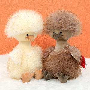 Peluche Canard Jaune Bouclé Adorable, Rembourrage Coton PP, Jouet en Peluche <span class=keywords><strong>Animal</strong></span> avec Fourrure, Emballage Sous Vide, Cadeau - Product Image 3