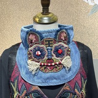 Gorra de Béisbol Bordada con Diseño de Cara de Tigre, Estilo Chino, Ajustable, de Mezclilla, Casual, para Verano, Protección Solar, para Viajes