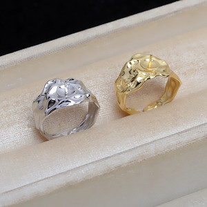 Bague ajustable en argent S925 Wenchi, design Alien ouvert, taille 7-10, support pour perles, composants de bijoux - Modèle Chine - Product Image 4