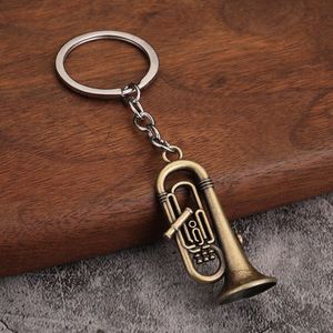 Venta al por Mayor de Instrumentos Musicales Creativos, Colgantes Circulares, Regalos Musicales, Juguetes, Llaveros Metálicos Miniatura de Saxofón - Product Image 3
